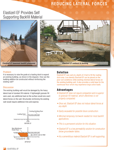 Elastizell Systems, Inc - EF Reducing Lateral Forces Data Sheet Image
